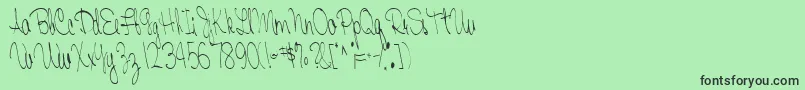 Czcionka FairRegular – czarne czcionki na zielonym tle