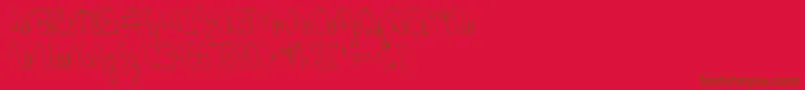 FairRegular Font – Brown Fonts on Red Background