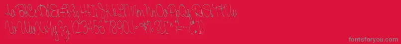 FairRegular Font – Gray Fonts on Red Background