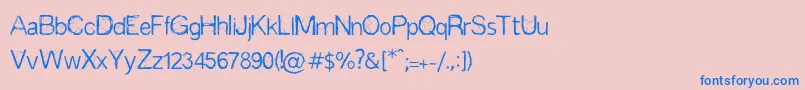 Espinas Font – Blue Fonts on Pink Background