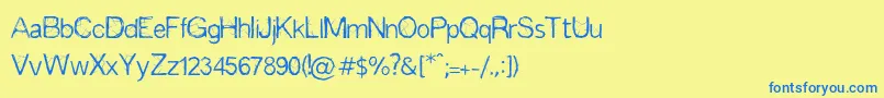 Espinas Font – Blue Fonts on Yellow Background