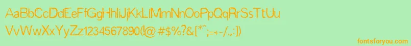 Espinas Font – Orange Fonts on Green Background