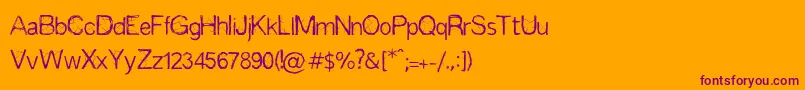Espinas Font – Purple Fonts on Orange Background