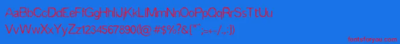 Espinas Font – Red Fonts on Blue Background