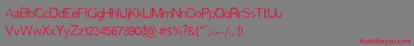 Espinas Font – Red Fonts on Gray Background