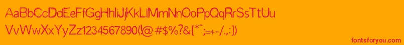 Espinas Font – Red Fonts on Orange Background