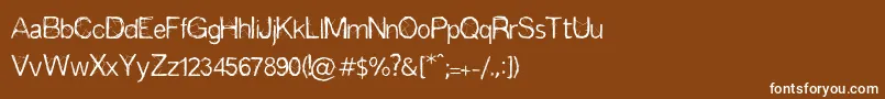 Espinas Font – White Fonts on Brown Background