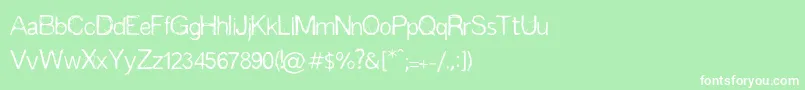 Espinas Font – White Fonts on Green Background