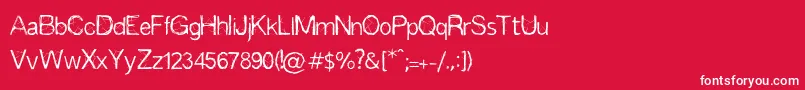 Espinas Font – White Fonts on Red Background