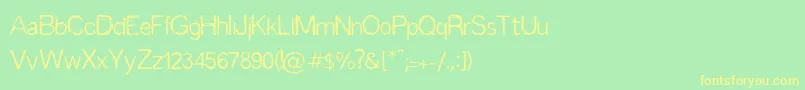Espinas Font – Yellow Fonts on Green Background