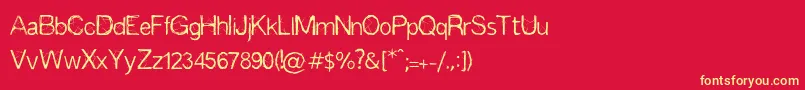 Espinas Font – Yellow Fonts on Red Background