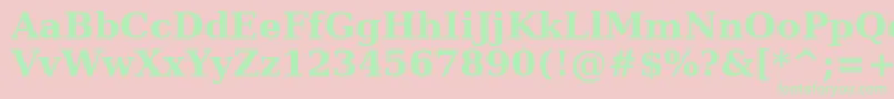 BitstreamVeraSerifBold Font – Green Fonts on Pink Background