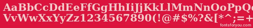 BitstreamVeraSerifBold Font – Pink Fonts on Red Background