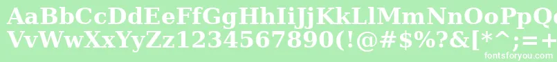 BitstreamVeraSerifBold Font – White Fonts on Green Background