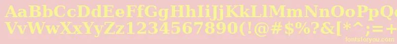 BitstreamVeraSerifBold Font – Yellow Fonts on Pink Background