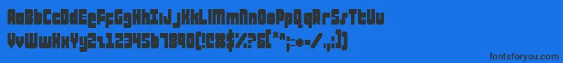 Шрифт AlphaTaurusCondensed – чёрные шрифты на синем фоне