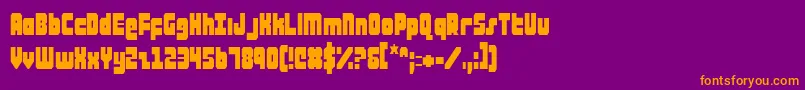 Fonte AlphaTaurusCondensed – fontes laranjas em um fundo violeta