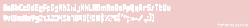 AlphaTaurusCondensed Font – White Fonts on Pink Background