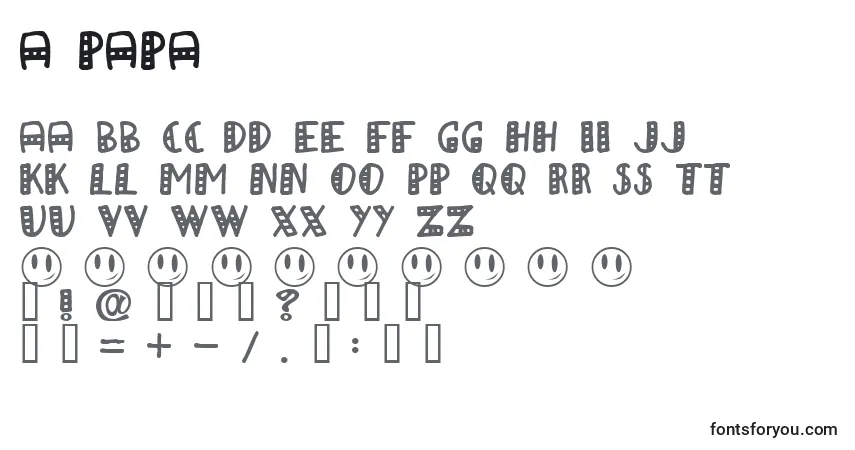 A Papa Font – alphabet, numbers, special characters