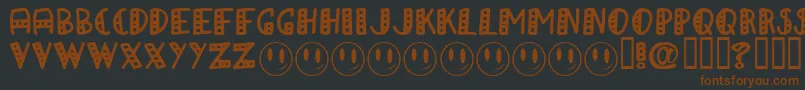 A Papa Font – Brown Fonts on Black Background