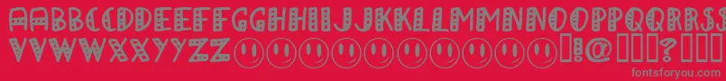 A Papa Font – Gray Fonts on Red Background