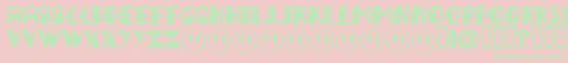 A Papa Font – Green Fonts on Pink Background