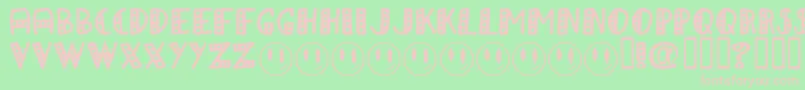 A Papa Font – Pink Fonts on Green Background