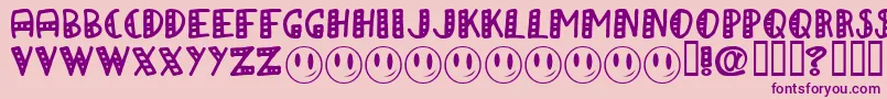 A Papa Font – Purple Fonts on Pink Background