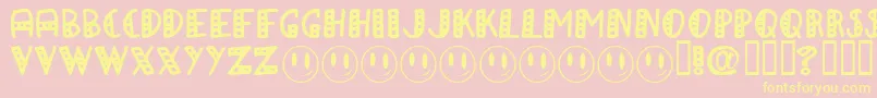 A Papa Font – Yellow Fonts on Pink Background