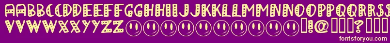 A Papa Font – Yellow Fonts on Purple Background