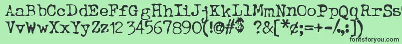 BtdBeezwax Font – Black Fonts on Green Background