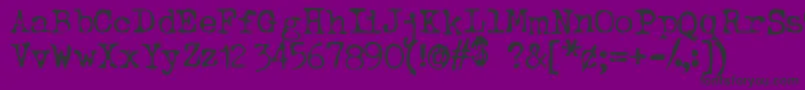 フォントBtdBeezwax – 紫の背景に黒い文字
