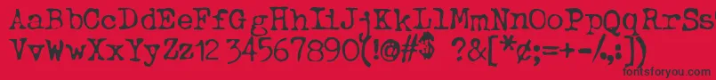 BtdBeezwax Font – Black Fonts on Red Background