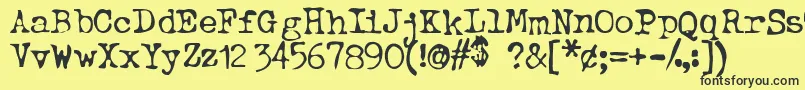 BtdBeezwax Font – Black Fonts on Yellow Background