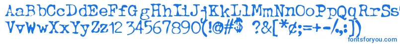 Więcej informacji o czcionce BtdBeezwax Czcionka BtdBeezwax – niebieskie czcionki