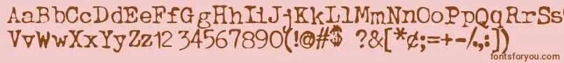 BtdBeezwax Font – Brown Fonts on Pink Background