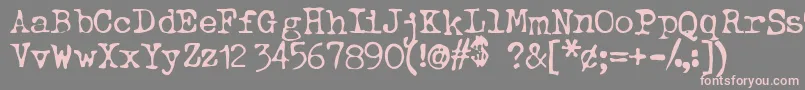 BtdBeezwax-Schriftart – Rosa Schriften auf grauem Hintergrund
