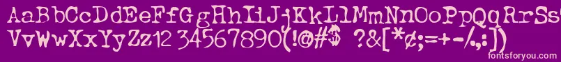 BtdBeezwax Font – Pink Fonts on Purple Background