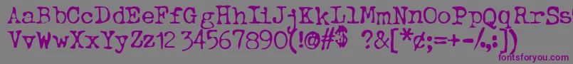 BtdBeezwax Font – Purple Fonts on Gray Background