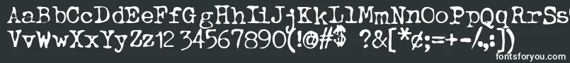BtdBeezwax-fontti – valkoiset fontit mustalla taustalla