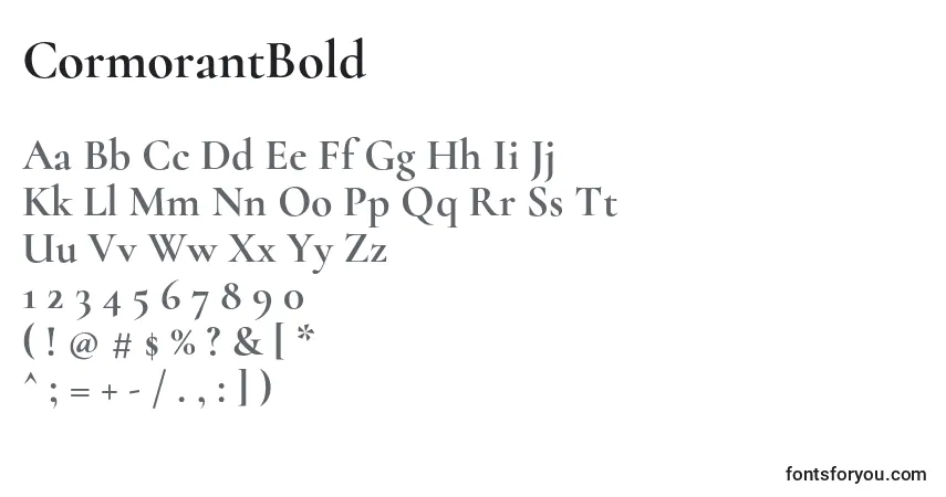 Шрифт CormorantBold – алфавит, цифры, специальные символы