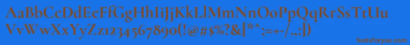 CormorantBold Font – Brown Fonts on Blue Background