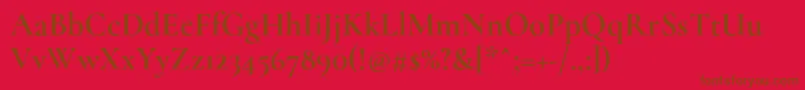 CormorantBold-Schriftart – Braune Schriften auf rotem Hintergrund