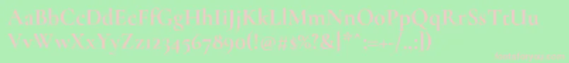 CormorantBold-fontti – vaaleanpunaiset fontit vihreällä taustalla