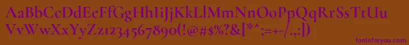 CormorantBold Font – Purple Fonts on Brown Background