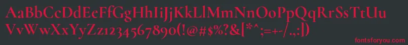 CormorantBold Font – Red Fonts on Black Background