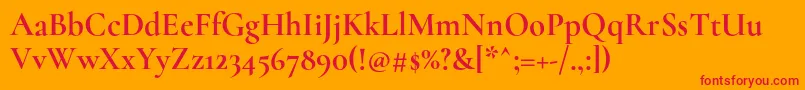 CormorantBold Font – Red Fonts on Orange Background