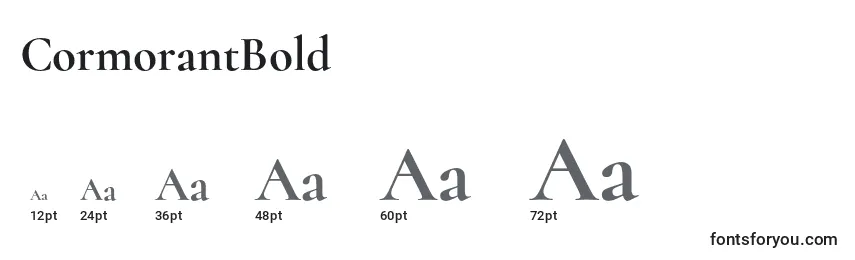 Размеры шрифта CormorantBold