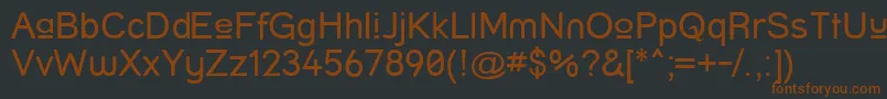 Шрифт Strupr – коричневые шрифты на чёрном фоне