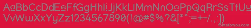 フォントStrupr – 赤い背景に灰色の文字